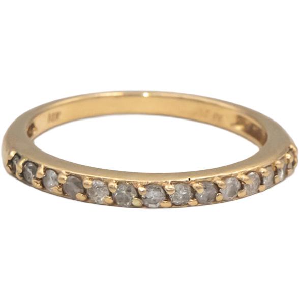 14k Yellow Gold Jewelry Round Diamond Band Ring 0.25CT Size 7