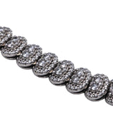 14k White Gold Round Lab-Grown VS Diamond Pave Formal Necklace 10.0CT