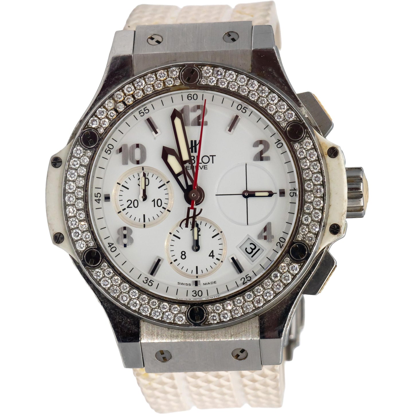 HUBLOT Big Bang Stainless Steel Diamond Chronograph Automatic Watch 41mm