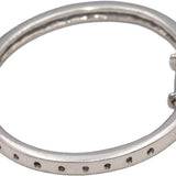 14k White Gold Round Diamond Inside Out Hoop Earrings 0.50CT
