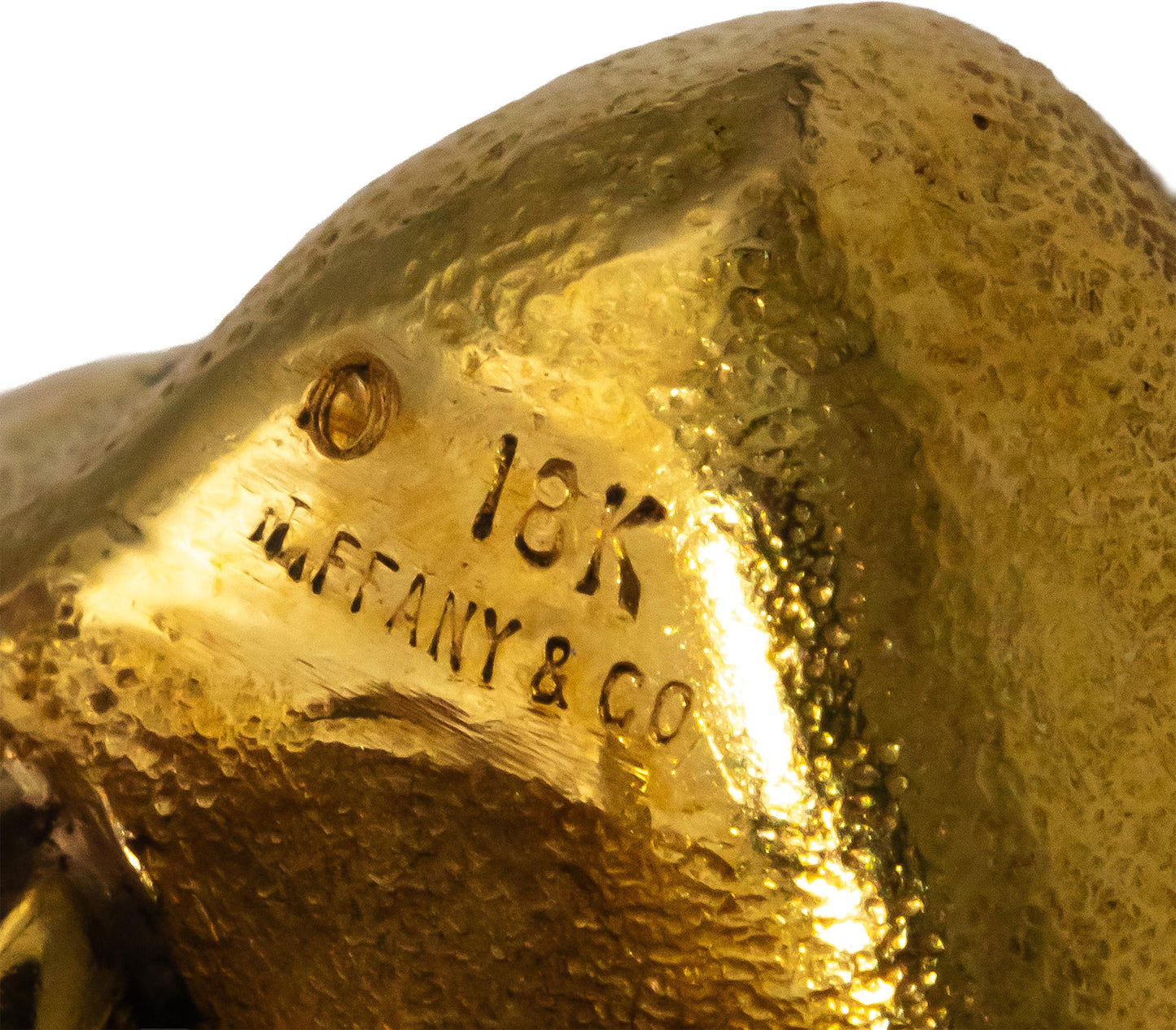 TIFFANY & CO. Vintage 18k Yellow Gold Nugget Clip-On Earrings