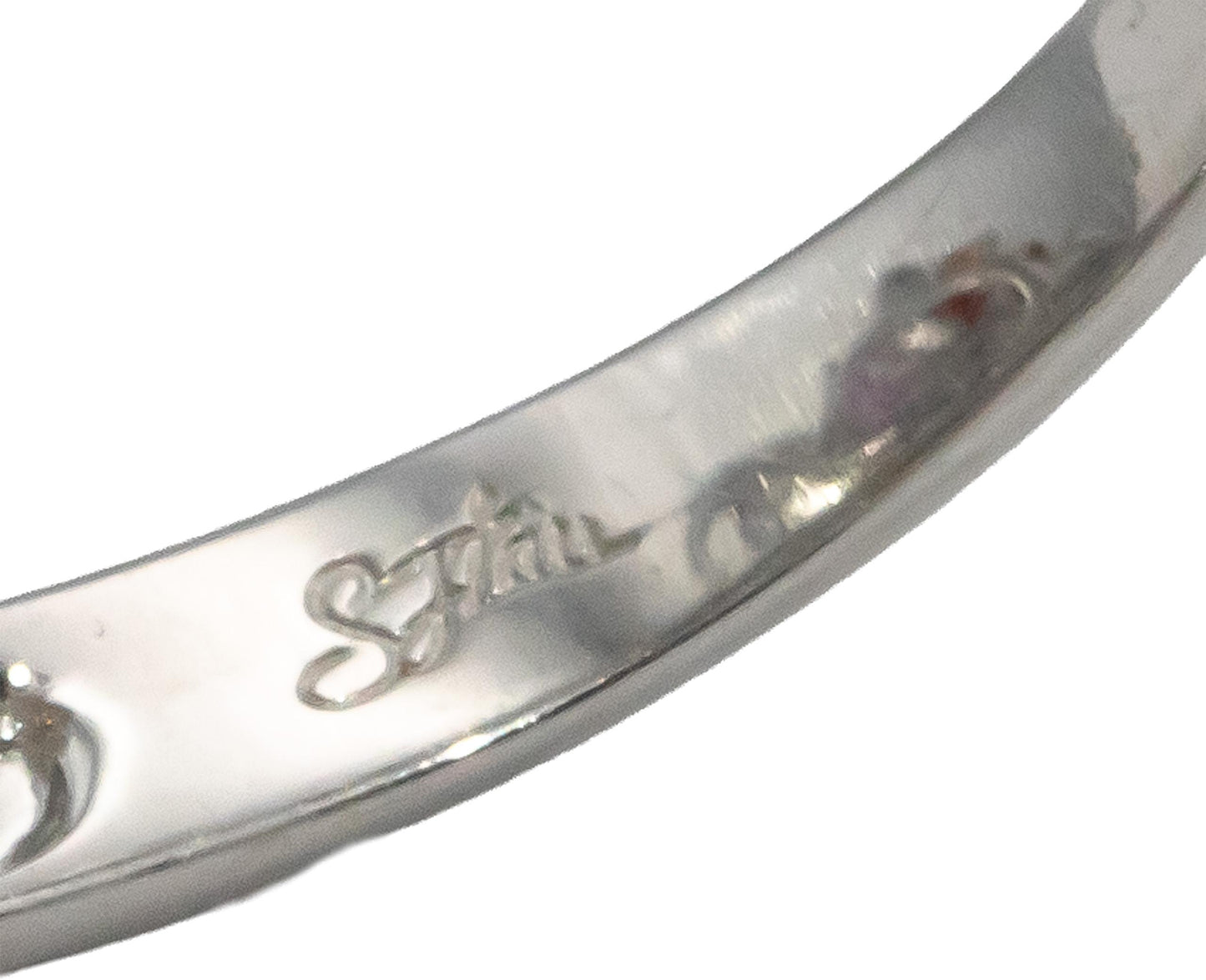 18k White Gold Round Diamond & Rainbow Sapphire Floral Ring 1.50CT Size 7.25