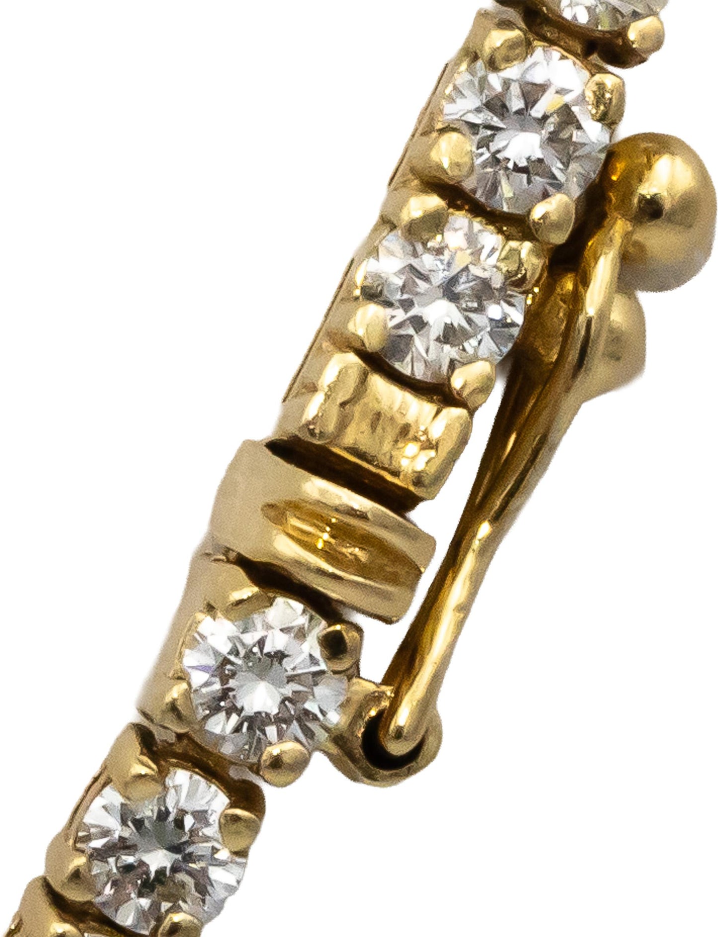 14k Yellow Gold Round Diamond Tennis Necklace 9.09CT