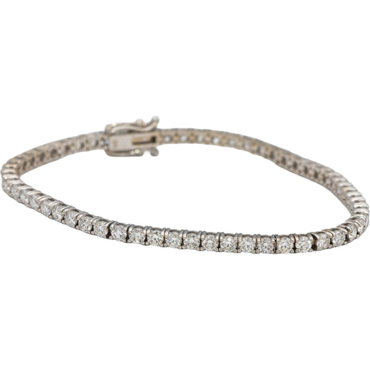 14k White Gold VS Round Diamond Tennis Bracelet 4.82CT