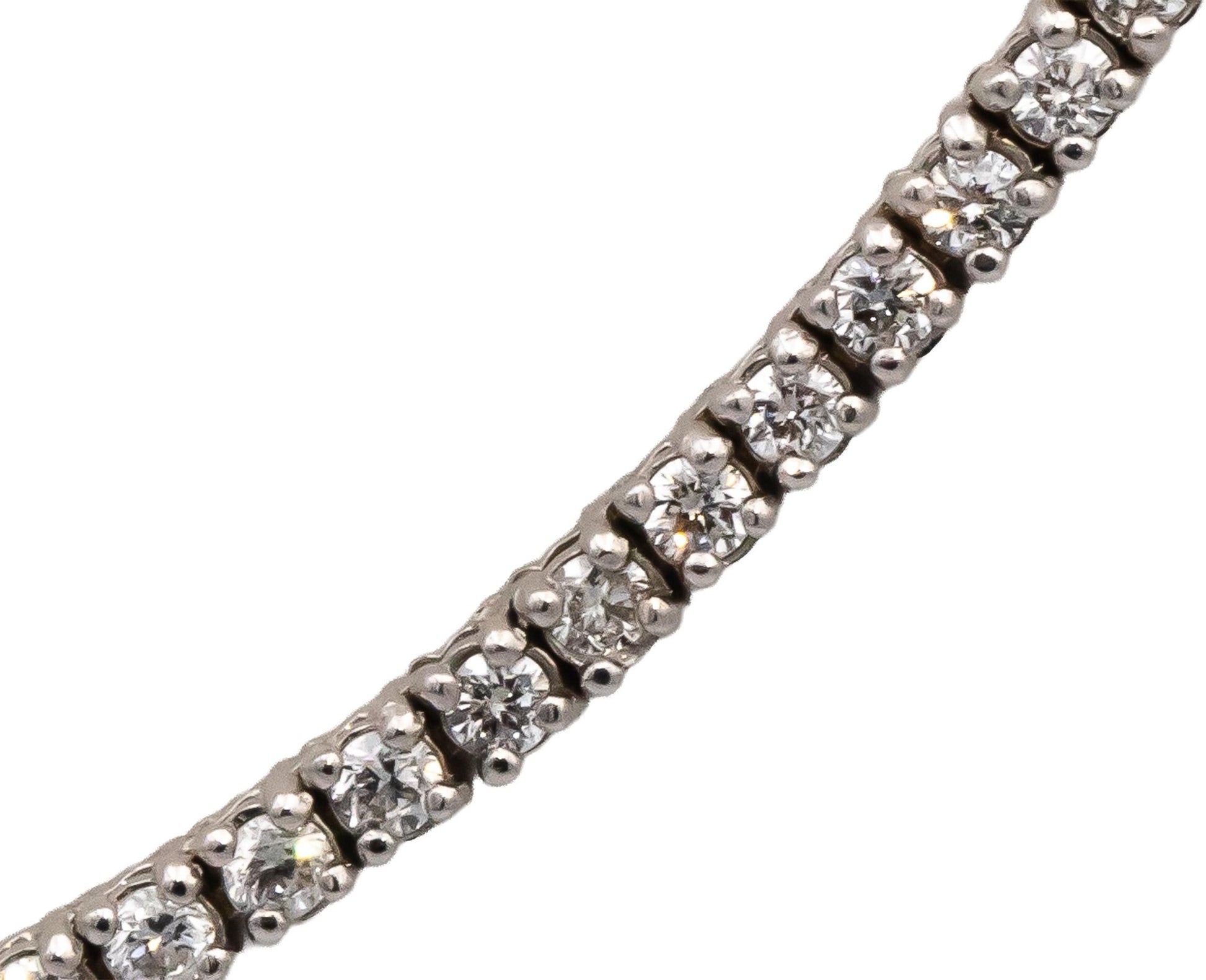 14k White Gold VS Round Diamond Tennis Necklace 4.65CT