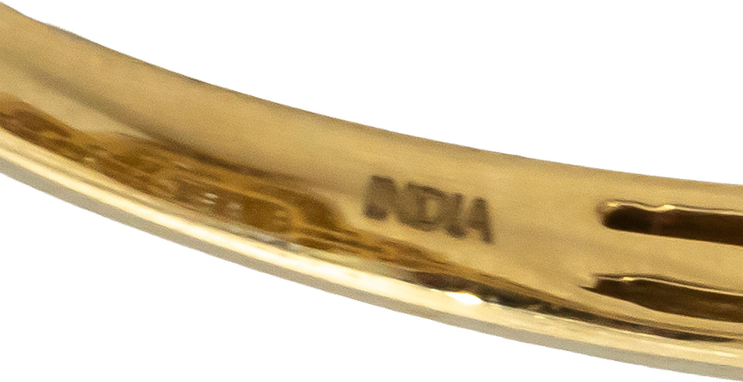 14k Yellow Gold Princess Baguette Round Diamond Cocktail Ring 1.0CT Size 9.75