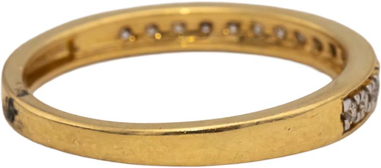 18k Yellow Gold VS Round Diamond Anniversary Band Ring 0.17CT Size 6