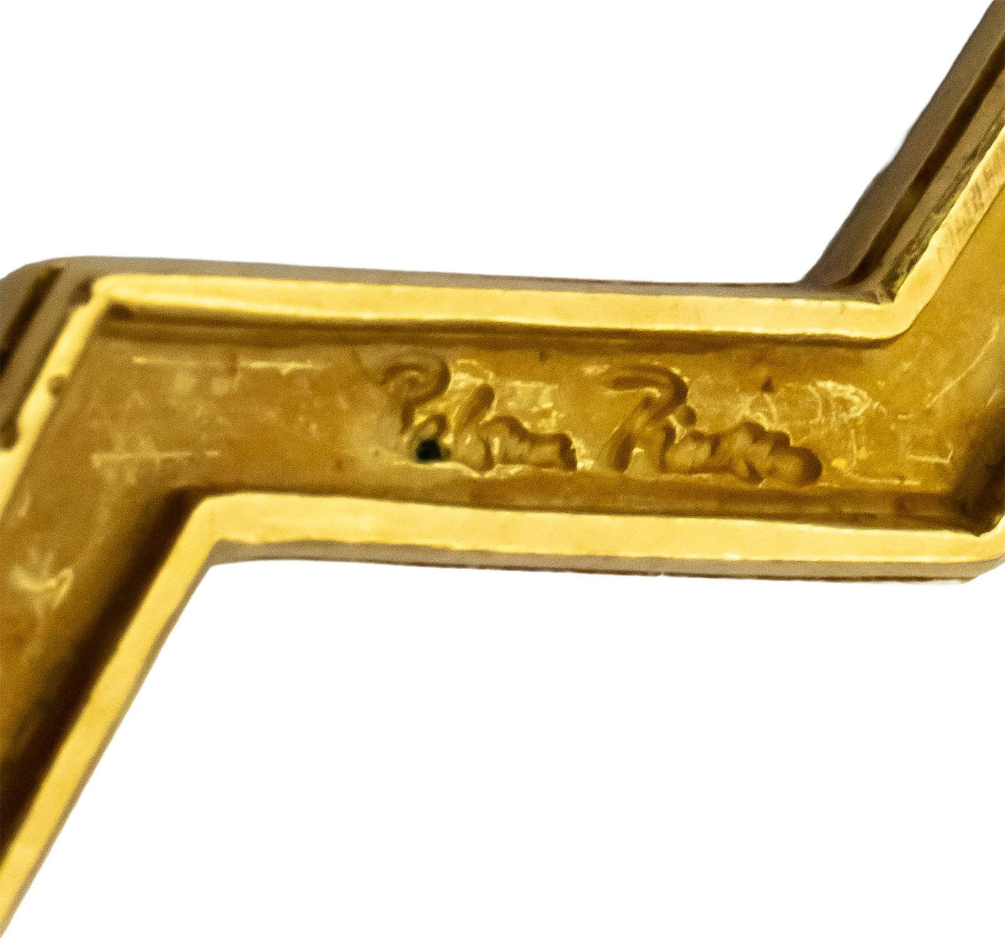 TIFFANY & CO. Vintage 18k Yellow Gold Paloma Picasso Zig Zag Stud Earrings