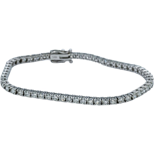 14k White Gold VS Round Diamond Tennis Bracelet 4.95CT