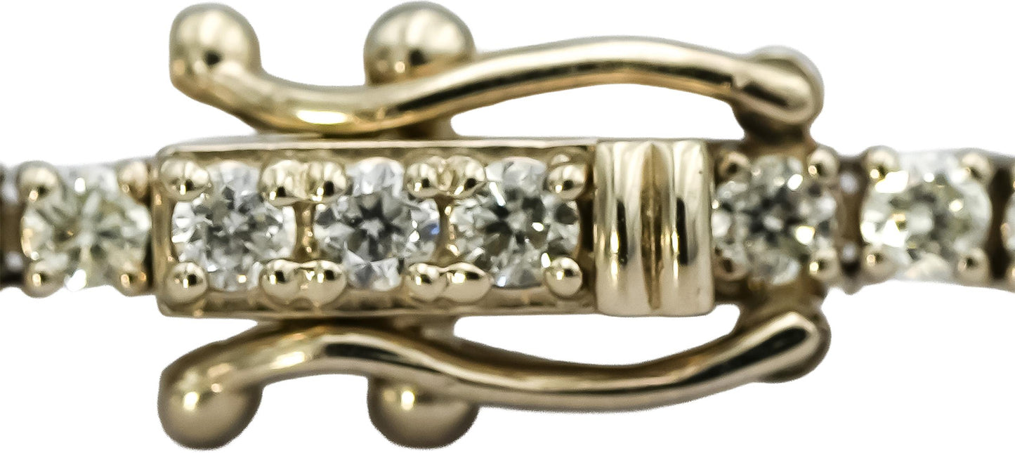 14k White Gold Round Diamond Tennis Bracelet 2.78CT