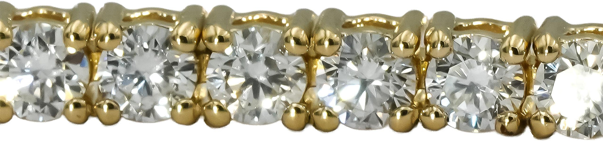 14k Yellow Gold VS Round Diamond Tennis Bracelet 4.69CT