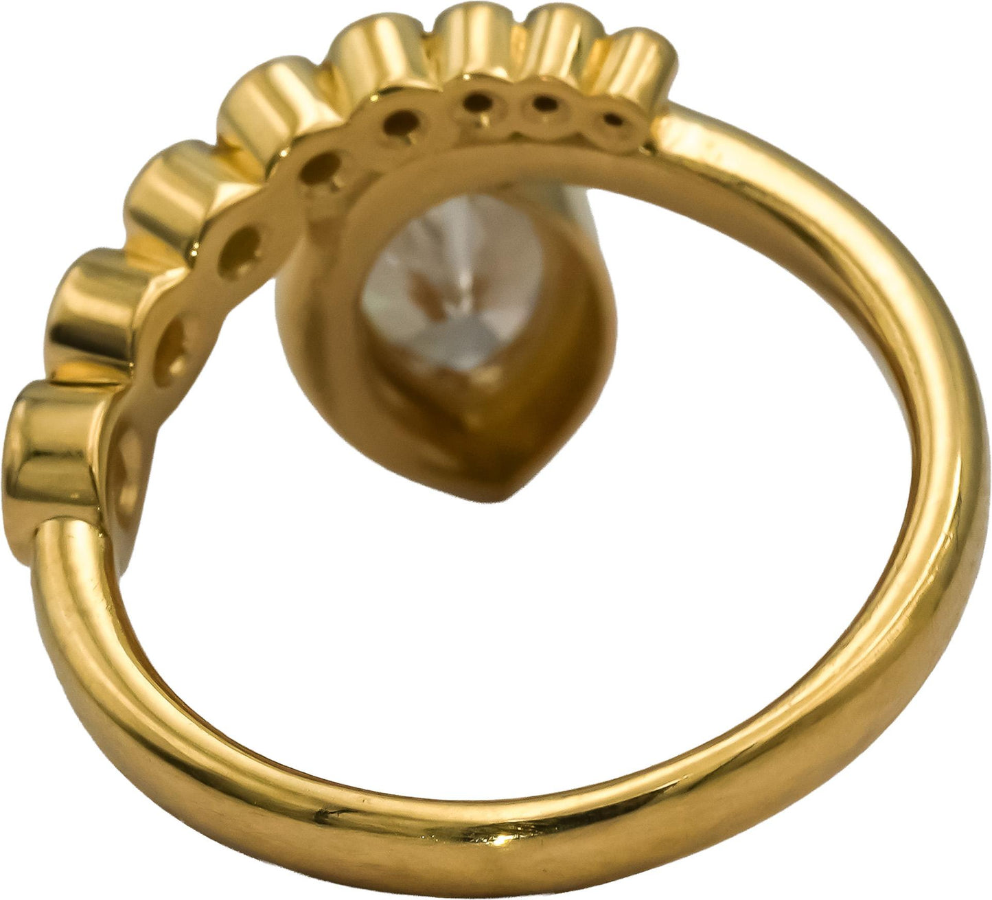 18k Yellow Gold Round & Marquise Diamond Ring 1.45CT w/ 1.15CT Center Size 6