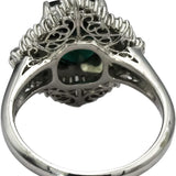 Platinum Tourmaline & VS Diamond Cocktail Ring 3.31CT Size 8