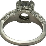 Platinum Round Diamond Engagement Ring 2.58CT w/ 2.08CT Center Size 6.5