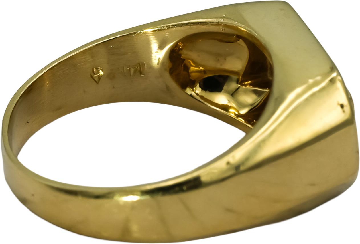 14k Yellow Gold VS Diamond and Sapphire Men's Band Ring 0.70CT Size 9.5