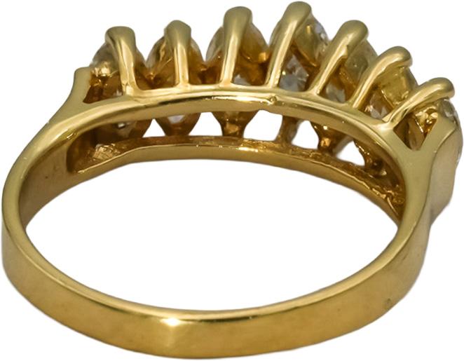 14k Yellow Gold Marquise Cut Diamond Band Ring 0.75CT Size 5.5