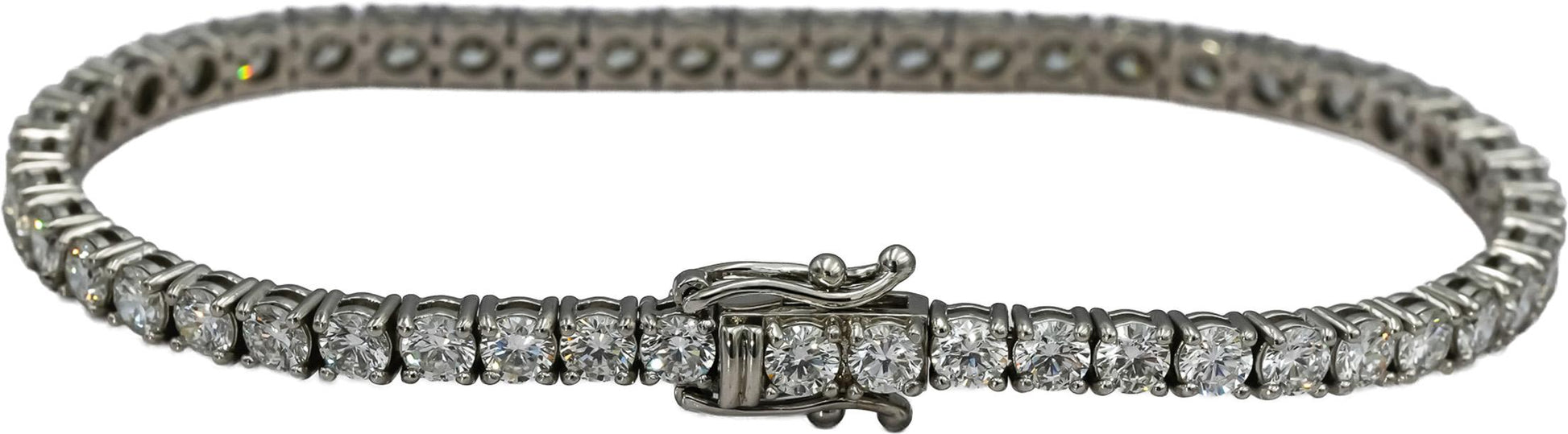 14k White Gold Round VS Lab-Grown Diamond Tennis Bracelet 7.35CT