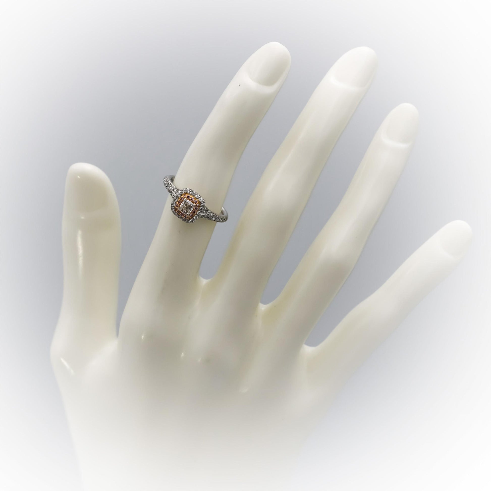 TIFFANY & CO. Platinum & 18k Gold Lucida Diamond Soleste Ring .63CT