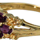14k Yellow Gold Tourmaline and Citrine Band Ring 1.35CT Size 11