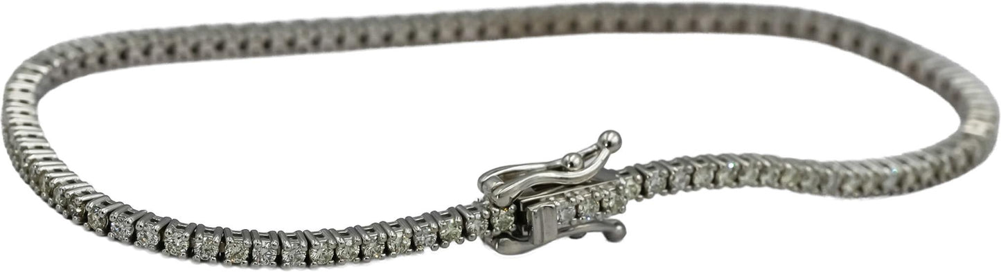 14k White Gold VS Round Diamond Tennis Bracelet 1.60CT