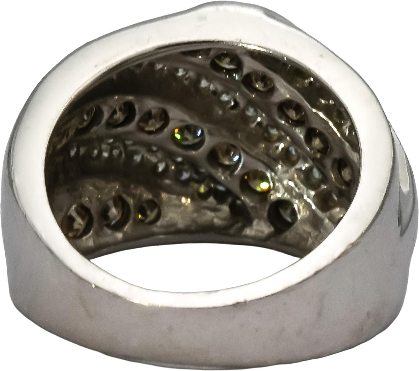 14k White Gold Round Diamond Band Ring 0.90CT Size 6