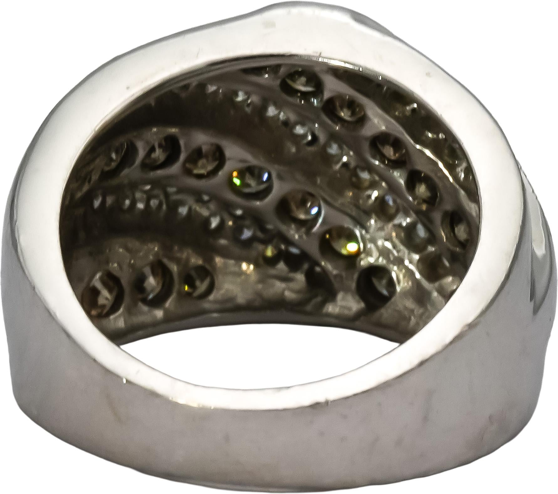 14k White Gold Round Diamond Band Ring 0.90CT Size 6
