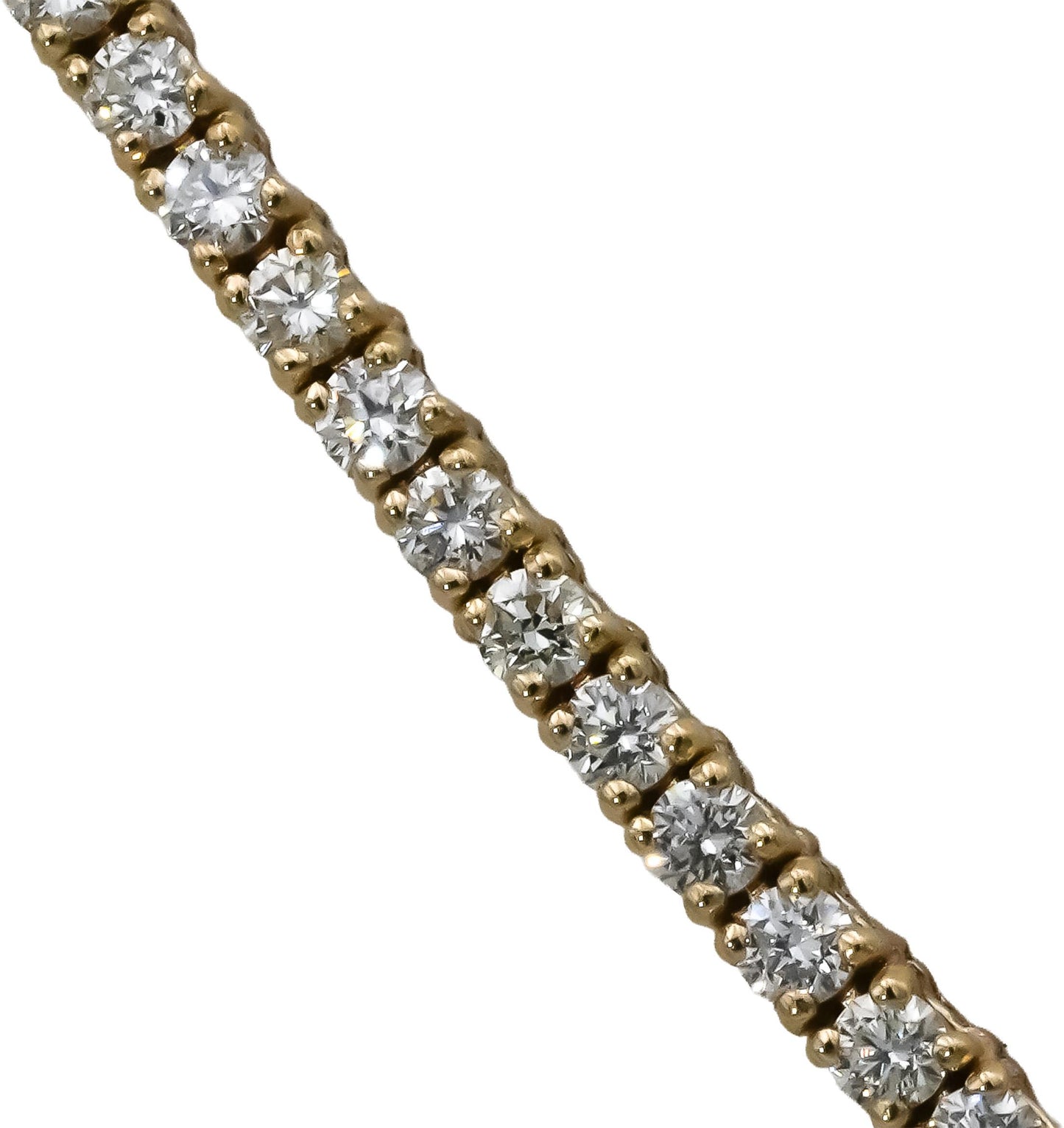 14k Yellow Gold Round Diamond Tennis Necklace 5.64CT