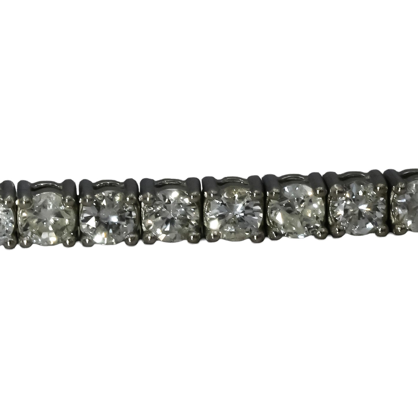 Platinum Round Cut Diamond Tennis Bracelet 3.35CT