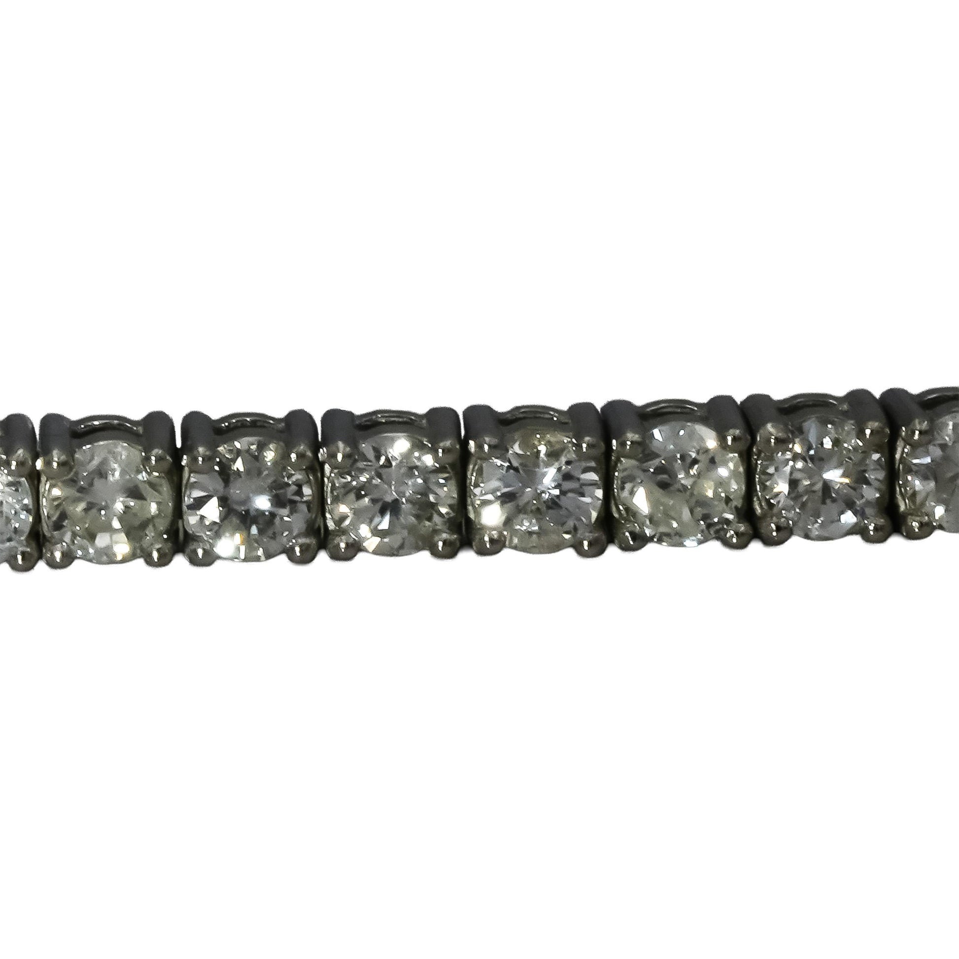 Platinum Round Cut Diamond Tennis Bracelet 3.35CT