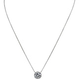 14k White Gold VS Round Lab-Grown Diamond Solitaire Pendant Necklace 2.50CT