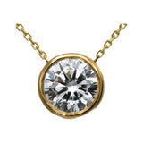 14k Yellow Gold VS Round Lab-Grown Diamond Solitaire Pendant Necklace 2.51CT