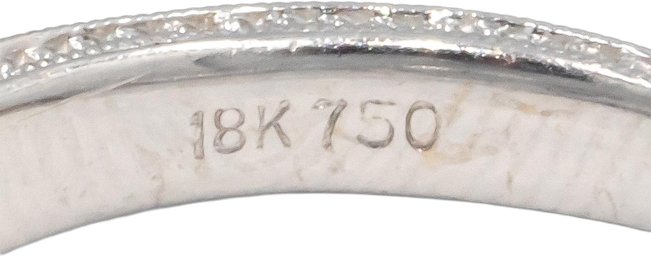 18k White Gold 1.05CT VS Diamond and Tanzanite Cocktail Ring Size 7