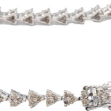 14k White Gold 2.20CT Diamond Fancy Tennis Bracelet
