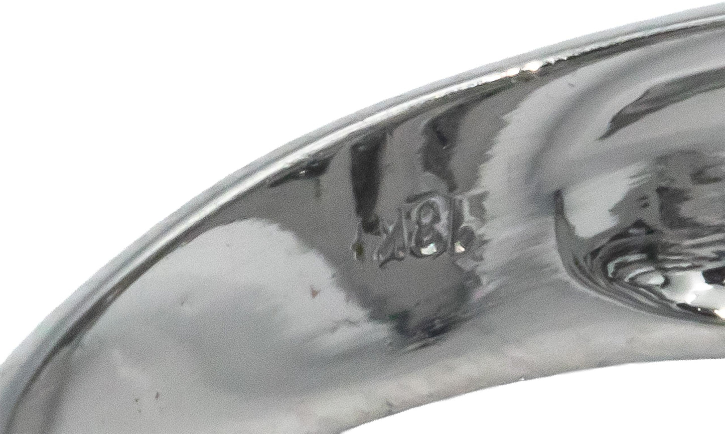 18k White Gold 1.0CT Round Cut Diamond Cluster Ring Size 6.75