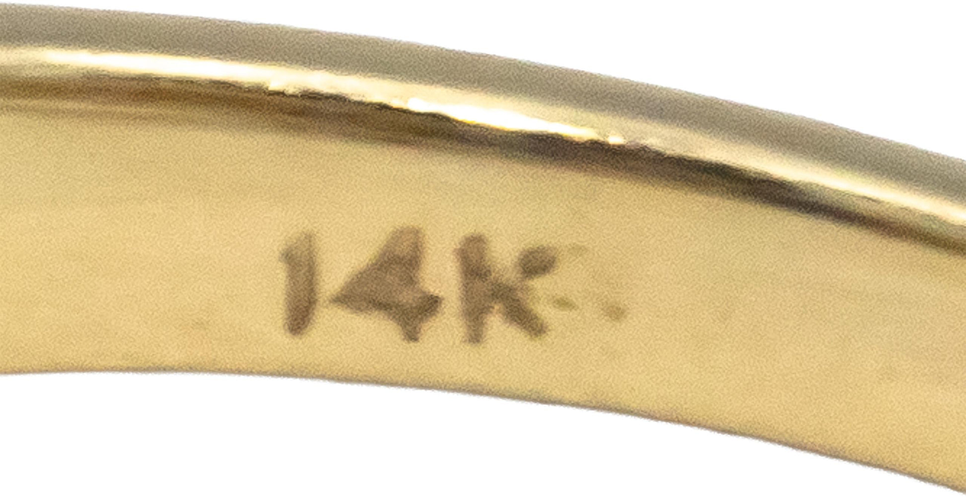 14k Yellow Gold Round Diamond and Square Sapphire Band Ring 0.85CT Size 6.5