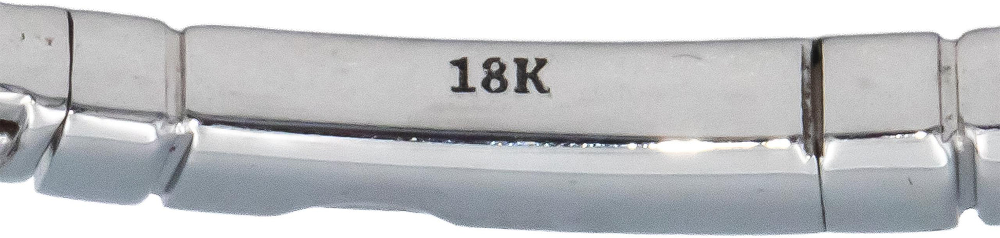 18k White Gold Round Diamond Flexible Bangle Bracelet 2.16CT