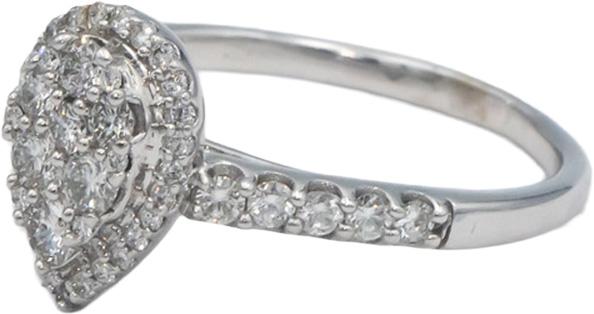 Round Diamond 14k White Gold Cluster Cocktail Ring 0.70CT Size 8.75