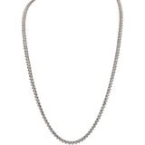 10k White Gold Round Diamond Tennis Necklace 20.5" Long 3.0CT