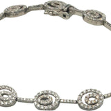 18k White Gold Jewelry Round Diamond Oval Link Bracelet 2.25CT