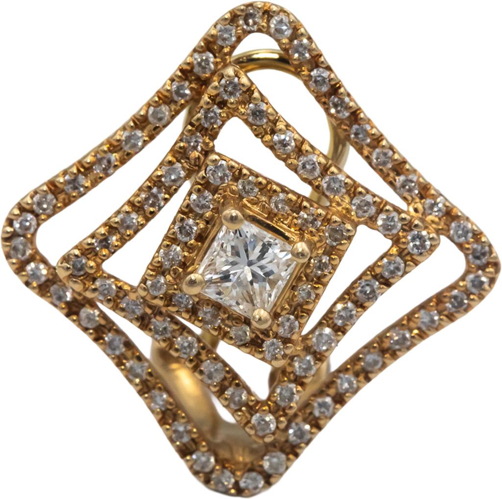 14k Yellow Gold Jewelry 1.50CT Diamond Earrings w/ 0.60CTW Princess Centers