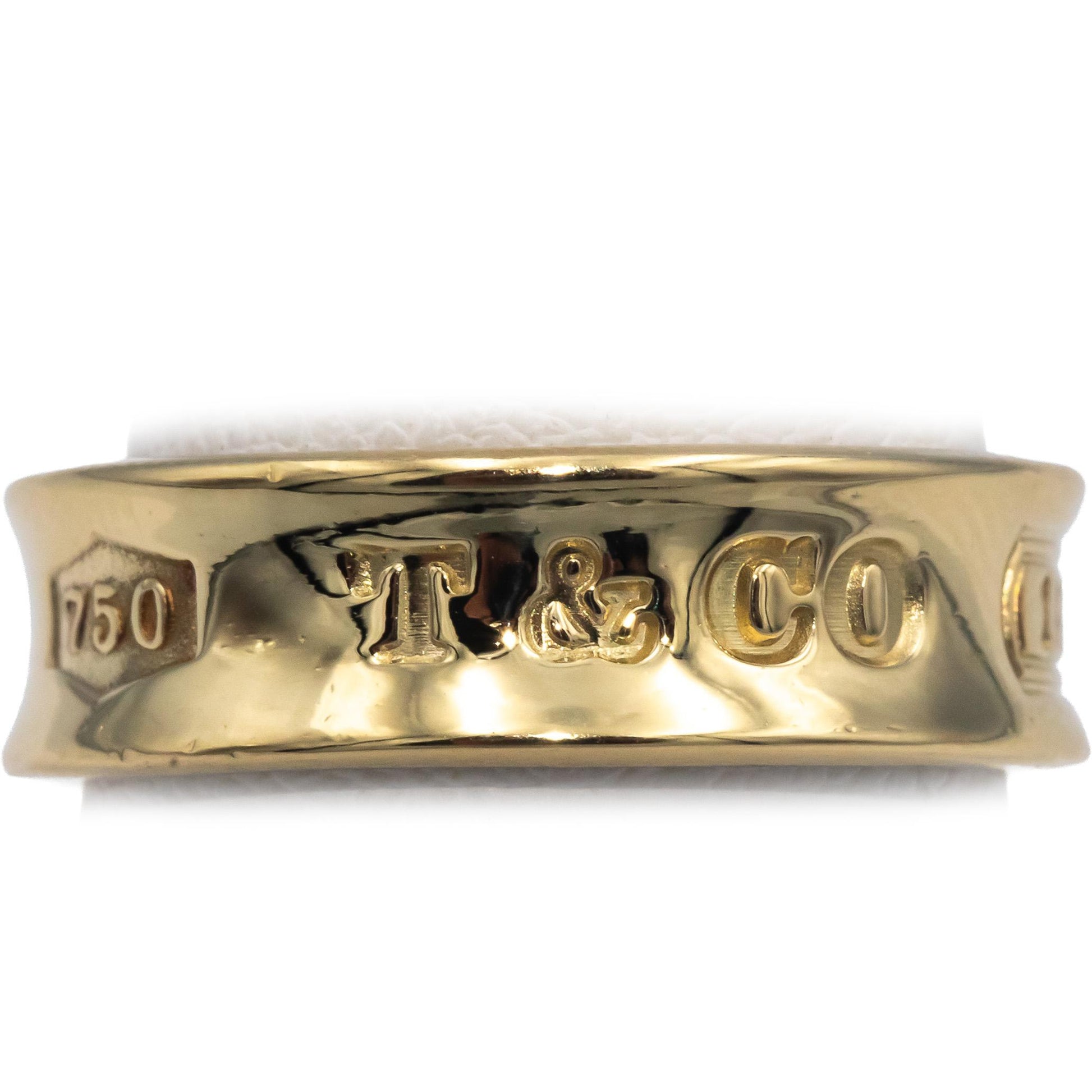 TIFFANY & CO. 18k Yellow Gold Tiffany 1837 Band Ring Size 7
