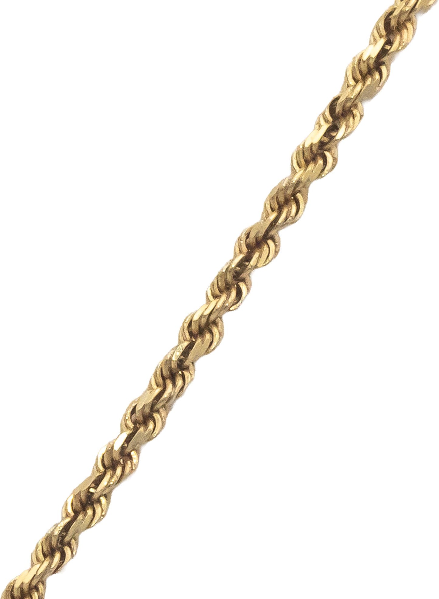 14k Yellow Gold Jewelry 26" Long/1.2mm Wide Twisted Rope Chain Necklace