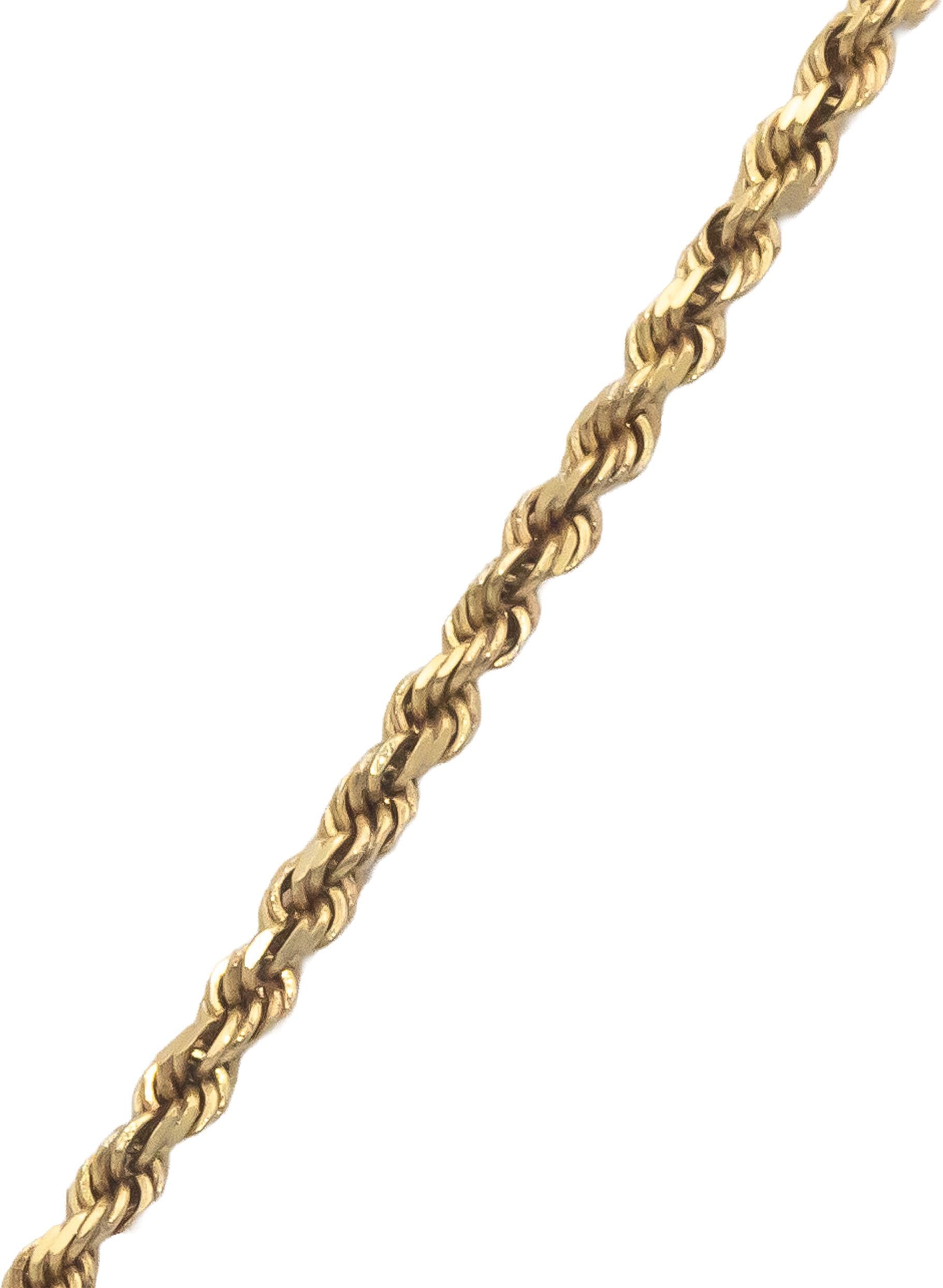 14k Yellow Gold Jewelry 26" Long/1.2mm Wide Twisted Rope Chain Necklace