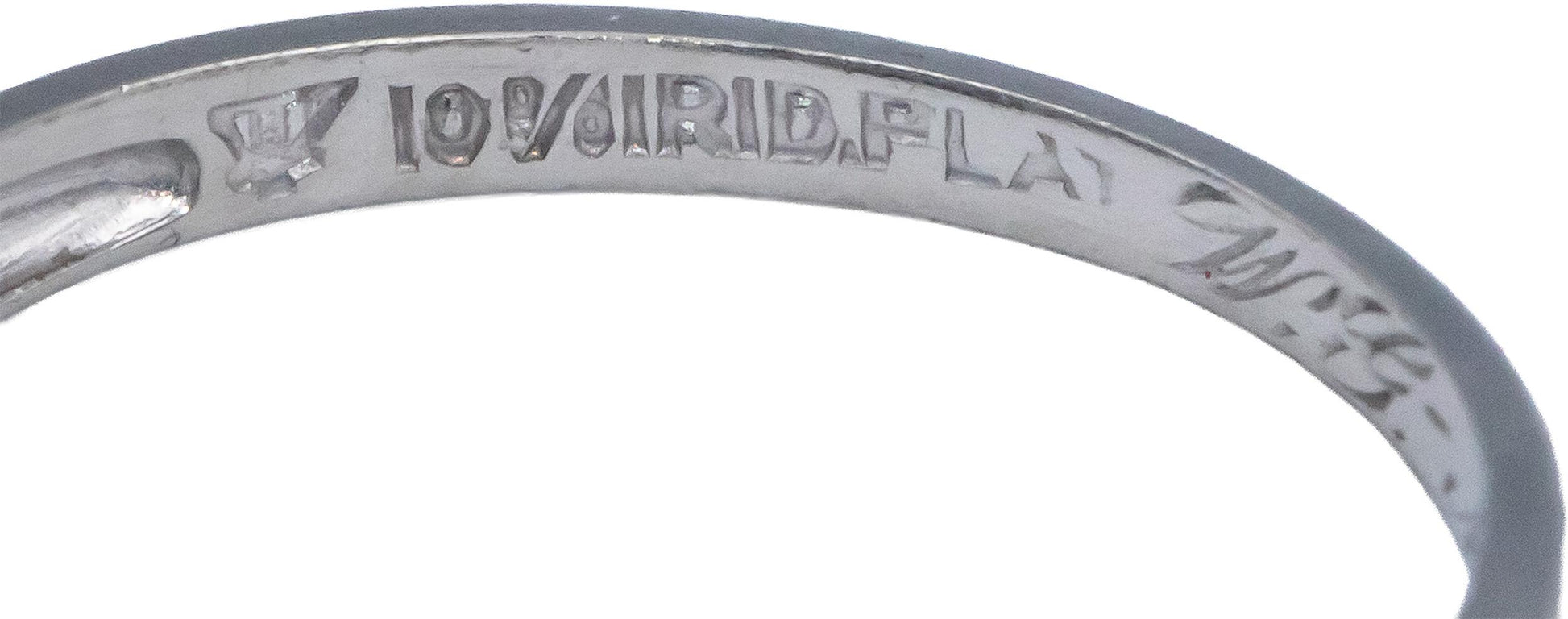 Antique Vintage Platinum 0.10CT Single Cut Diamond Band Ring Size 4.5