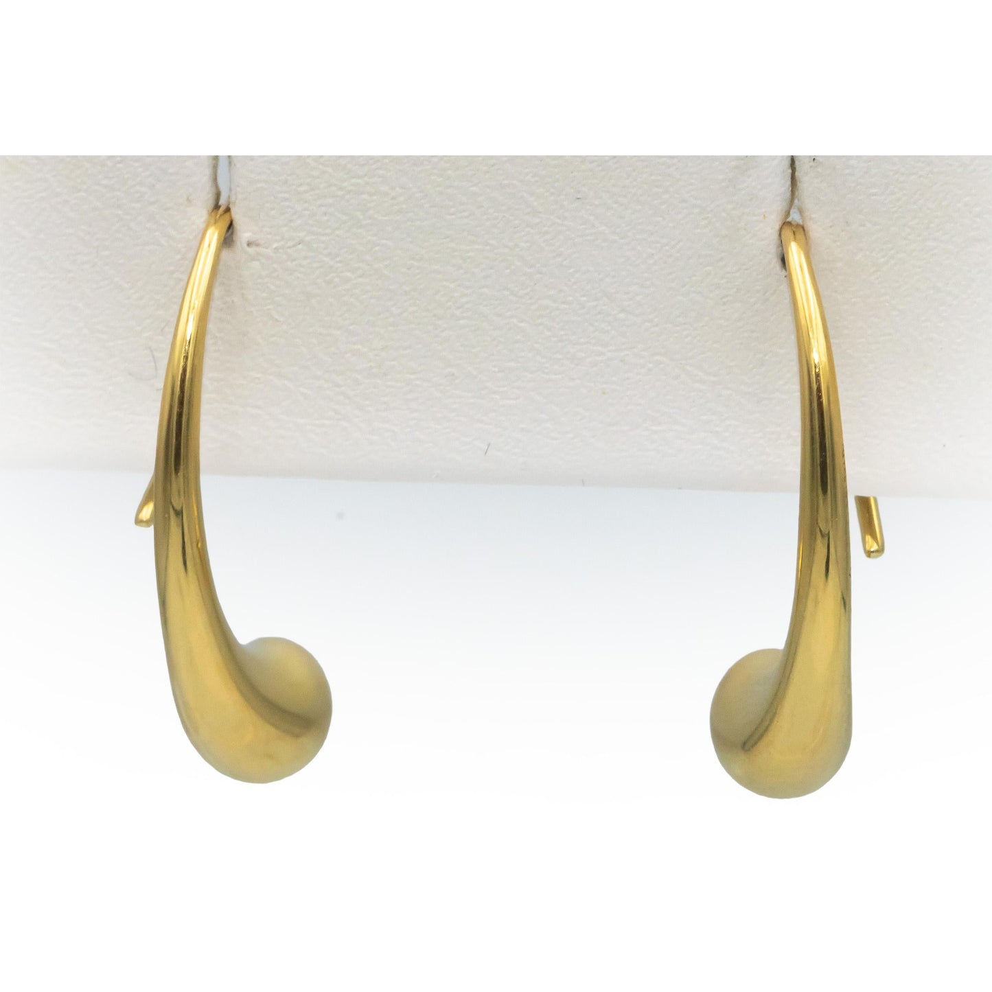 TIFFANY & CO. 18k Yellow Gold Elsa Peretti Teardrop Earrings w/ Box