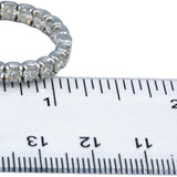 18k White Gold Round Diamond Inside Out Oval Hoop Earrings 10.58CT