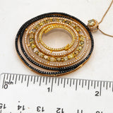 CGL Certified 18k Rose Gold Multi-Color Round Diamond Pendant Necklace 4.55CT
