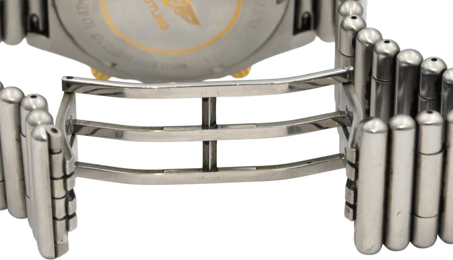 BREITLING 18k Gold Stainless Steel Chronomat 81950 Automatic Men's Watch w/ Box