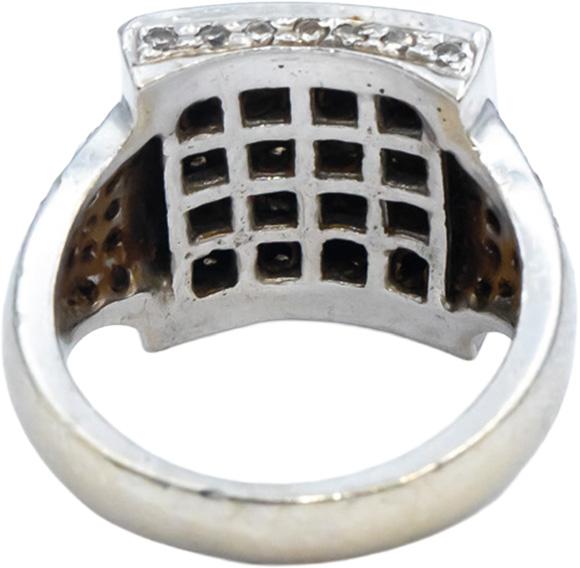 14k White Gold Round Diamond Cluster Cocktail Ring 0.55CT Size 6