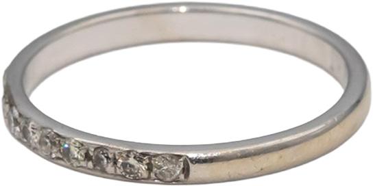 14k White Gold Round Diamond Band Ring 0.25CT Size 5.75